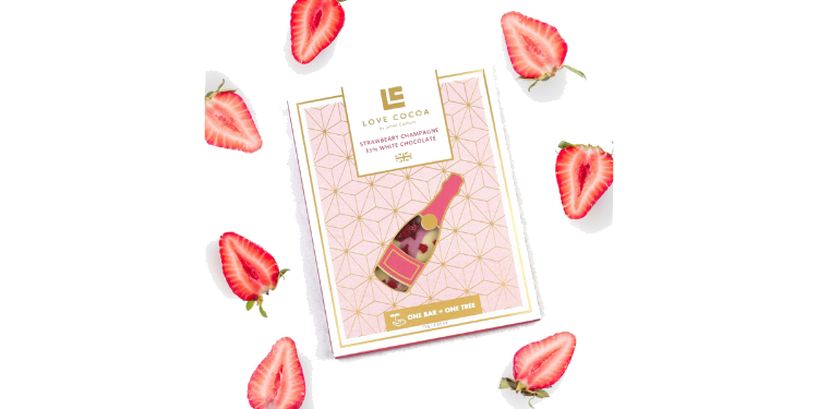 Love cocoa champagne chocolate tablet