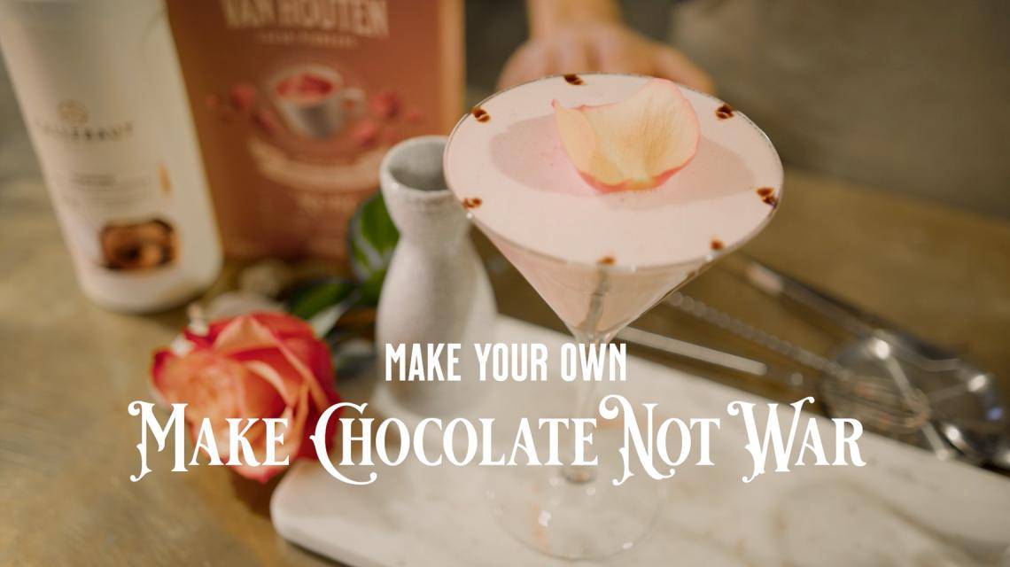 Van houten Make chocolate nor war cold drink recipe by Nir Chouchana